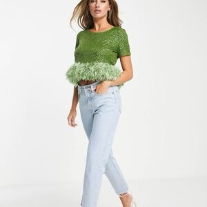 Jaded Rose Crop Top Size UK 10 (US 6)